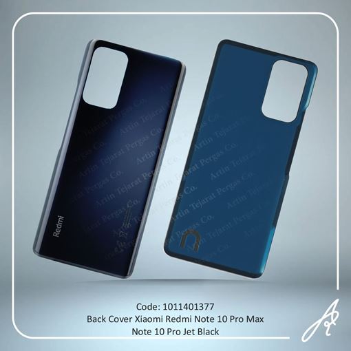 تصویر  BACK COVER NOTE 10 PRO MAX-REDMI NOTE 10 PRO JET BLACK XIAO